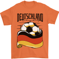 Deutschland Football Germany German Soccer Mens T-Shirt 100% Cotton Orange