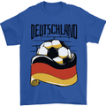 Deutschland Football Germany German Soccer Mens T-Shirt 100% Cotton Royal Blue