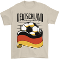 Deutschland Football Germany German Soccer Mens T-Shirt 100% Cotton Sand
