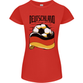 Deutschland Football Germany German Soccer Womens Petite Cut T-Shirt Red