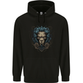Devil Lion Skull Fantasy Demon Mens 80% Cotton Hoodie Black
