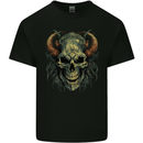 Devil Skull Demon Grim Reaper Satan Kids T-Shirt Childrens Black