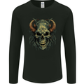 Devil Skull Demon Grim Reaper Satan Mens Long Sleeve T-Shirt Black