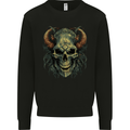 Devil Skull Demon Grim Reaper Satan Mens Sweatshirt Jumper Black