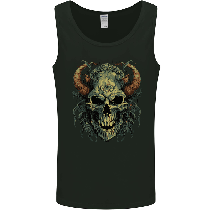 Devil Skull Demon Grim Reaper Satan Mens Vest Tank Top Black