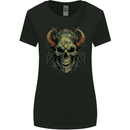 Devil Skull Demon Grim Reaper Satan Womens Wider Cut T-Shirt Black