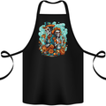 Dia de Los Muertos Day of the Dead Sugar Skull Cotton Apron 100% Organic Black