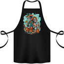 Dia de Los Muertos Day of the Dead Sugar Skull Cotton Apron 100% Organic Black