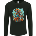 Dia de Los Muertos Day of the Dead Sugar Skull Mens Long Sleeve T-Shirt Black