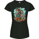 Dia de Los Muertos Day of the Dead Sugar Skull Womens Petite Cut T-Shirt Black