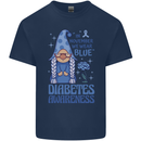 Diabetes Awareness We Wear Blue Gnome Mens Cotton T-Shirt Tee Top Navy Blue
