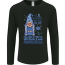 Diabetes Awareness We Wear Blue Gnome Mens Long Sleeve T-Shirt Black
