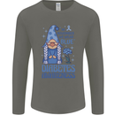 Diabetes Awareness We Wear Blue Gnome Mens Long Sleeve T-Shirt Charcoal