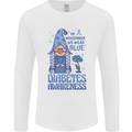 Diabetes Awareness We Wear Blue Gnome Mens Long Sleeve T-Shirt White