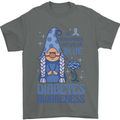 Diabetes Awareness We Wear Blue Gnome Mens T-Shirt 100% Cotton Charcoal