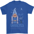 Diabetes Awareness We Wear Blue Gnome Mens T-Shirt 100% Cotton Royal Blue