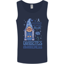 Diabetes Awareness We Wear Blue Gnome Mens Vest Tank Top Navy Blue