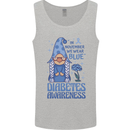 Diabetes Awareness We Wear Blue Gnome Mens Vest Tank Top Sports Grey