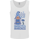 Diabetes Awareness We Wear Blue Gnome Mens Vest Tank Top White