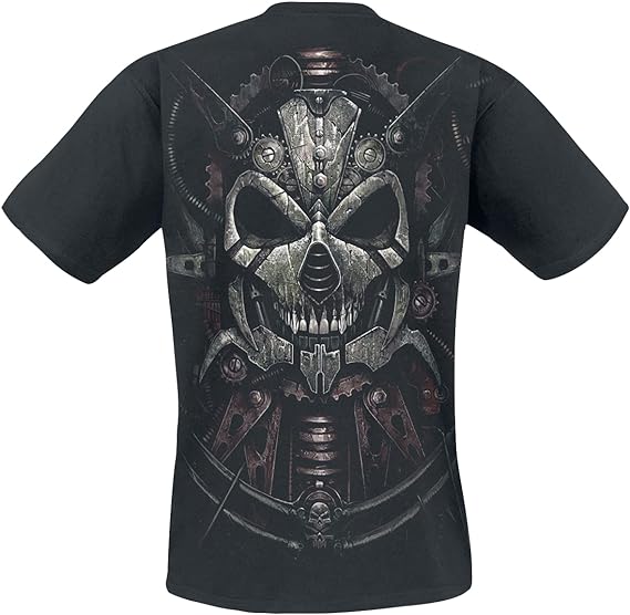 Diesel Punk Mens T-Shirt by Spiral Direct Steampunk Skull
