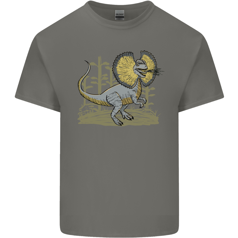 Dilophosaurus Dinosaur Kids T-Shirt Childrens Charcoal