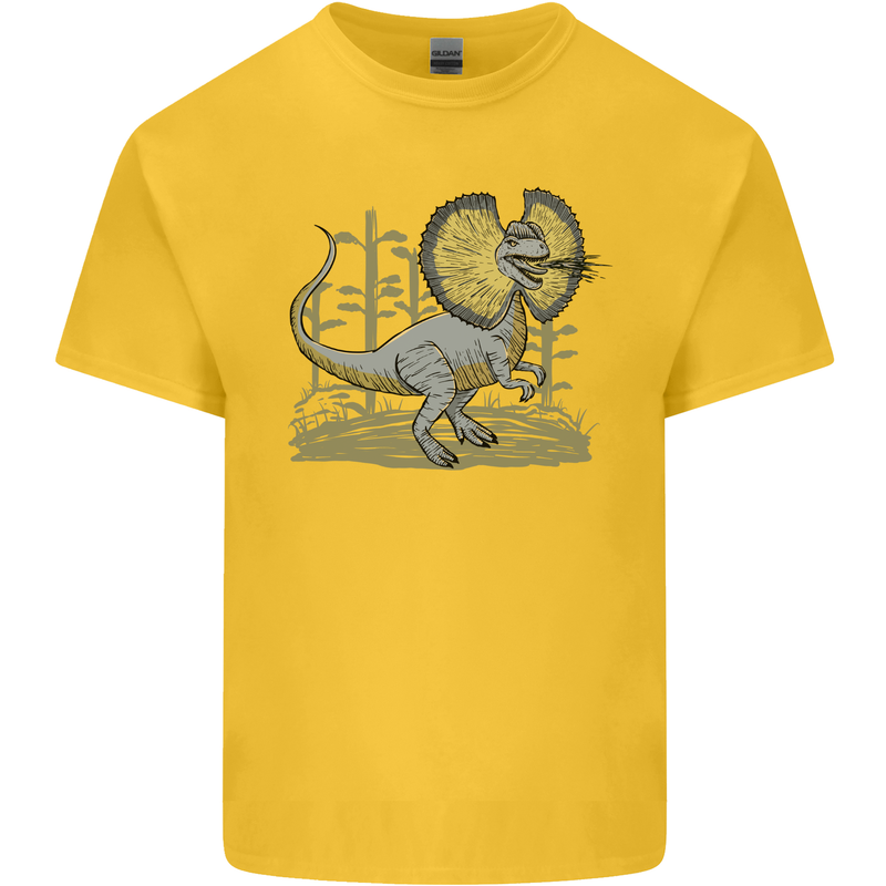 Dilophosaurus Dinosaur Kids T-Shirt Childrens Yellow