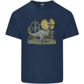 Dilophosaurus Dinosaur Mens Cotton T-Shirt Tee Top Navy Blue