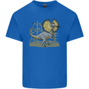 Dilophosaurus Dinosaur Mens Cotton T-Shirt Tee Top Royal Blue