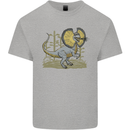 Dilophosaurus Dinosaur Mens Cotton T-Shirt Tee Top Sports Grey