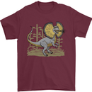 Dilophosaurus Dinosaur Mens T-Shirt 100% Cotton Maroon