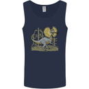 Dilophosaurus Dinosaur Mens Vest Tank Top Navy Blue