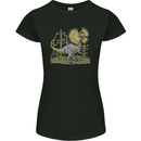 Dilophosaurus Dinosaur Womens Petite Cut T-Shirt Black