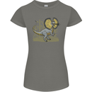 Dilophosaurus Dinosaur Womens Petite Cut T-Shirt Charcoal