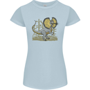 Dilophosaurus Dinosaur Womens Petite Cut T-Shirt Light Blue