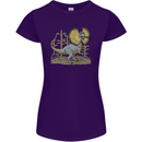 Dilophosaurus Dinosaur Womens Petite Cut T-Shirt Purple