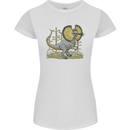Dilophosaurus Dinosaur Womens Petite Cut T-Shirt White