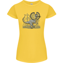 Dilophosaurus Dinosaur Womens Petite Cut T-Shirt Yellow