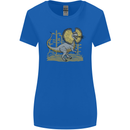 Dilophosaurus Dinosaur Womens Wider Cut T-Shirt Royal Blue