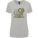 Dilophosaurus Dinosaur Womens Wider Cut T-Shirt Sports Grey