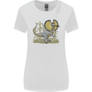 Dilophosaurus Dinosaur Womens Wider Cut T-Shirt White