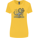 Dilophosaurus Dinosaur Womens Wider Cut T-Shirt Yellow