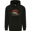 Dimetrodon Dinosaur Mens 80% Cotton Hoodie Black