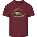 Dimetrodon Dinosaur Mens Cotton T-Shirt Tee Top Maroon