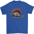Dimetrodon Dinosaur Mens T-Shirt 100% Cotton Royal Blue