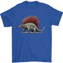 Dimetrodon Dinosaur Mens T-Shirt 100% Cotton Royal Blue