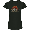 Dimetrodon Dinosaur Womens Petite Cut T-Shirt Black