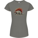 Dimetrodon Dinosaur Womens Petite Cut T-Shirt Charcoal