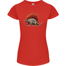Dimetrodon Dinosaur Womens Petite Cut T-Shirt Red