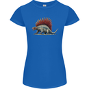 Dimetrodon Dinosaur Womens Petite Cut T-Shirt Royal Blue