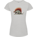 Dimetrodon Dinosaur Womens Petite Cut T-Shirt Sports Grey